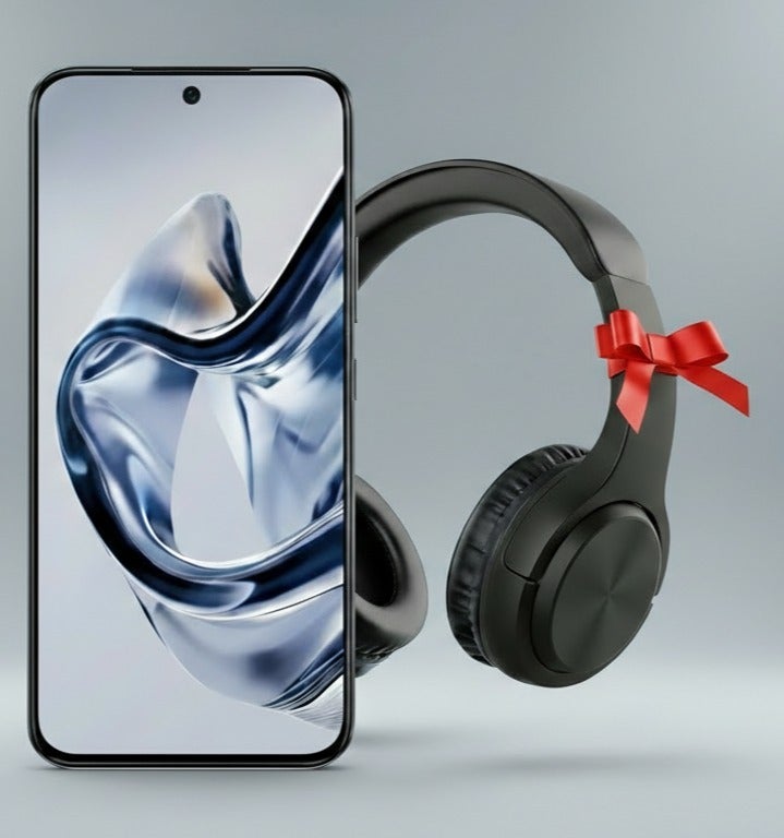 ZTE Mobile Nubia Air Ultra-Slim Dual SIM Titanium black  8GB+12GB RAM 256GB 5G - Middle East Version & Riversong Rhythm L EA33 Wireless & Wired Headphones – Bluetooth 5.0, 3.5mm Audio Cable, 500mAh Battery, Up to 10 Hours Playtime, High Quality Sound – Black Bundle - Image 2